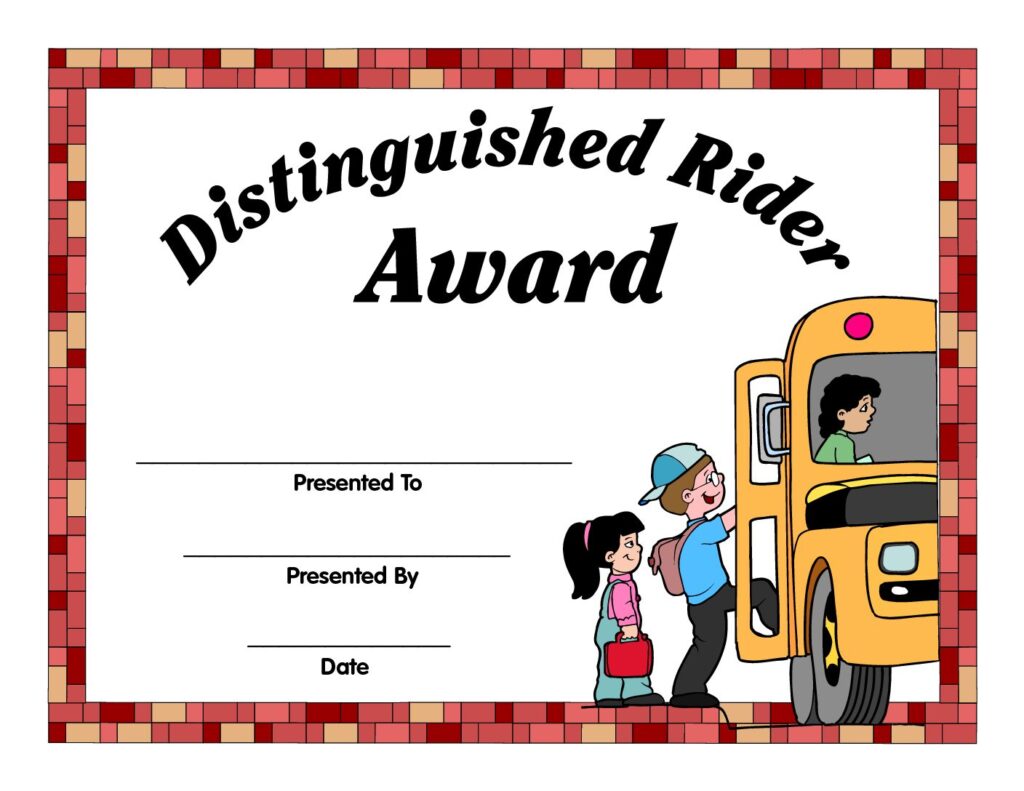 bus rider award