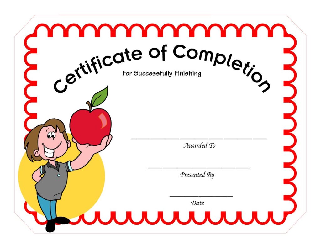 certificate of completion award