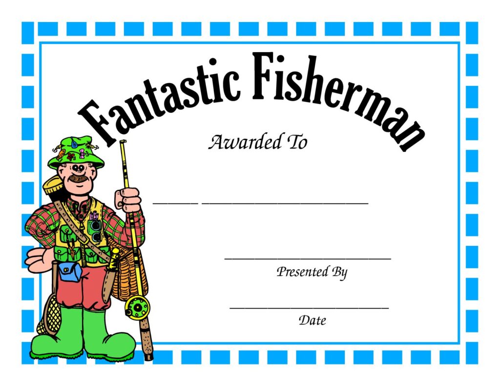 fantastic fisherman award certificate