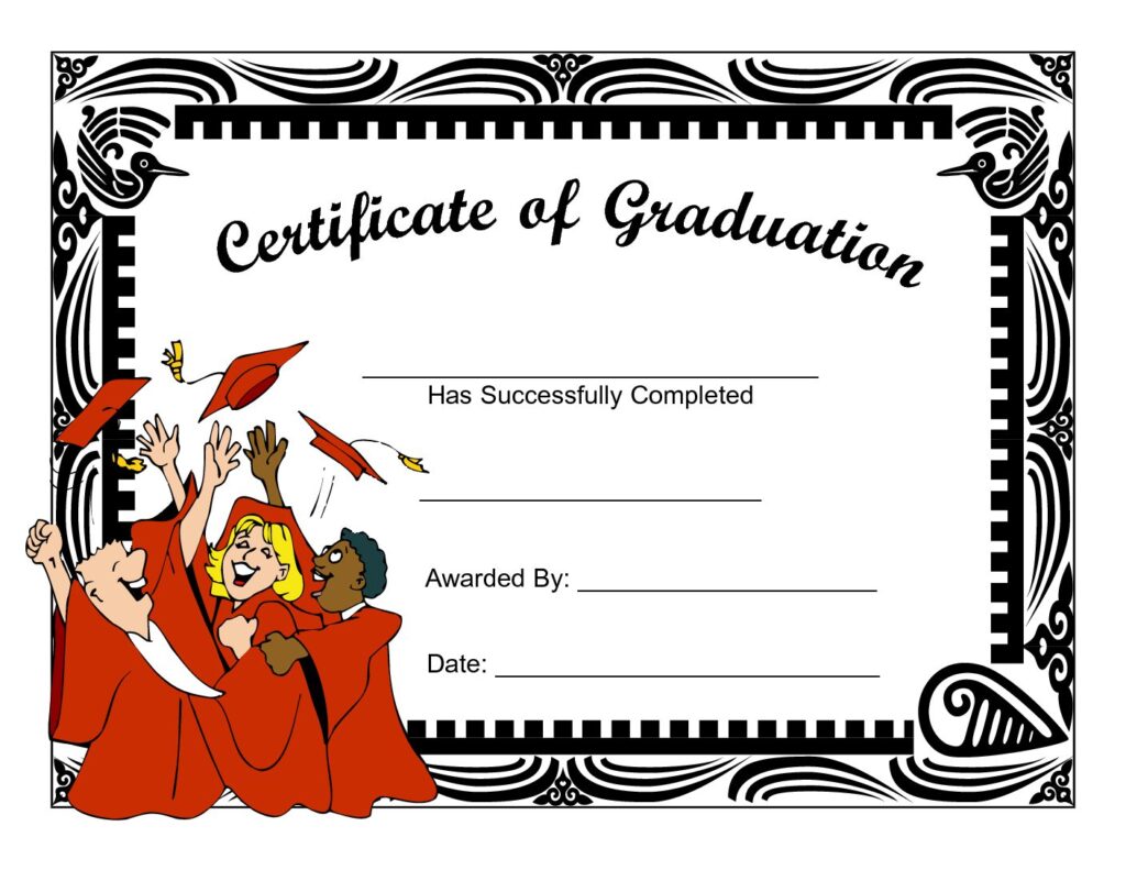 graduation award certificate