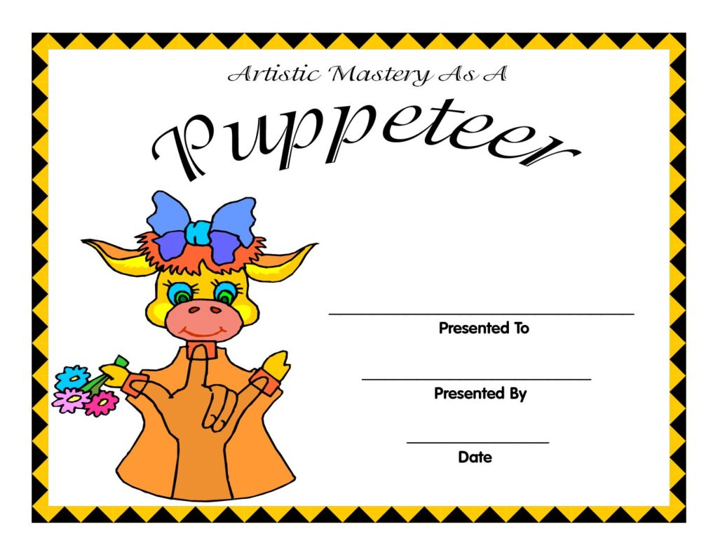 puppeteer award certificate