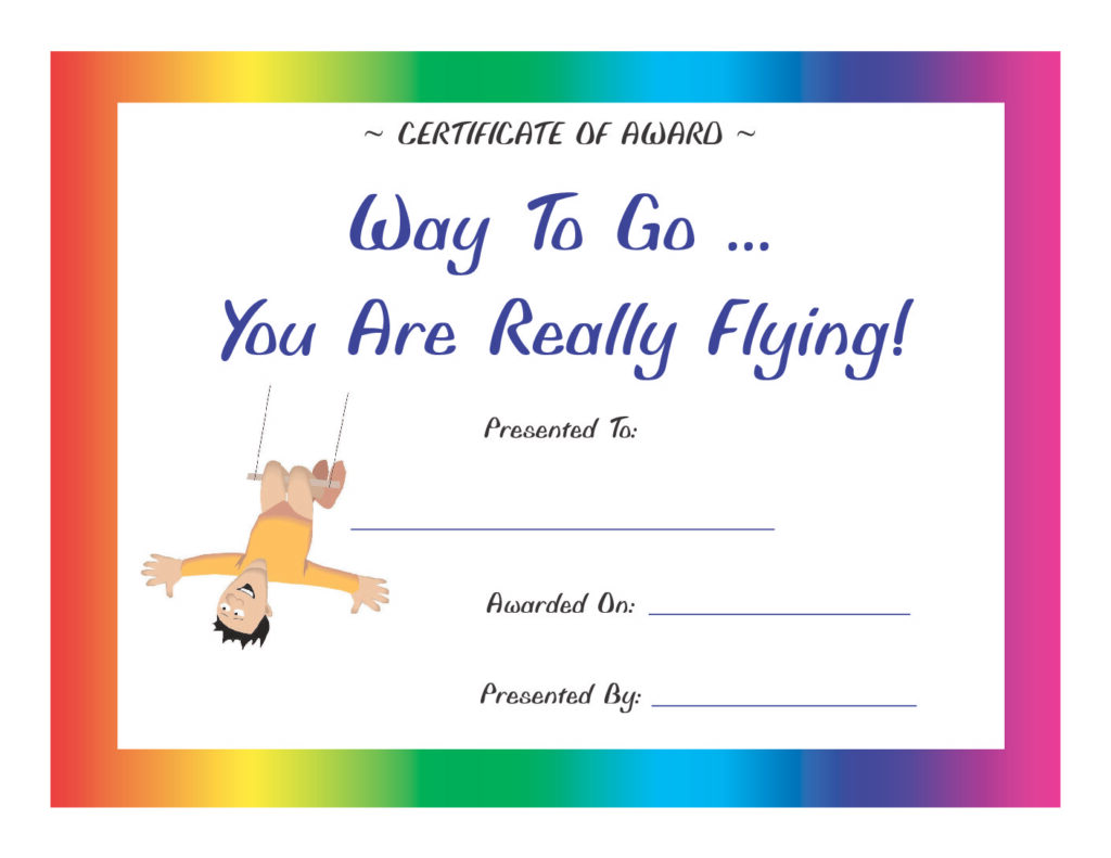 You Are Flying Award Certificate