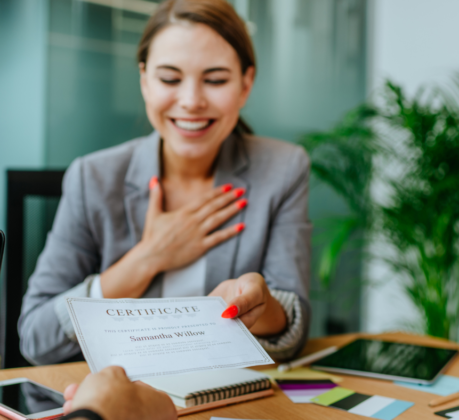 award certificate motivation